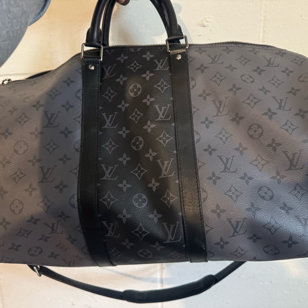 Louis Vuitton Monogram Black and Gray Duffel Bag EVERY THING IS REAL